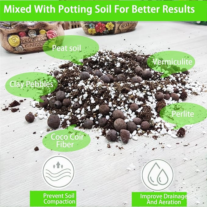 Natural Organic Perlite 10QT for Plants Potting Mix Indoor Outdoor Garden Soil Amendment for Enhanced Drainage, Seed Starter, Root Growth for Succulents, Cactus, Orchids, Money Trees, Vegetables