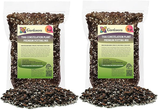 Thai Constellation Monstera Planting Mix - Promotes Steady Growth and Healthy Leaves - 10 Quart (2 Bags of 5 Quart)