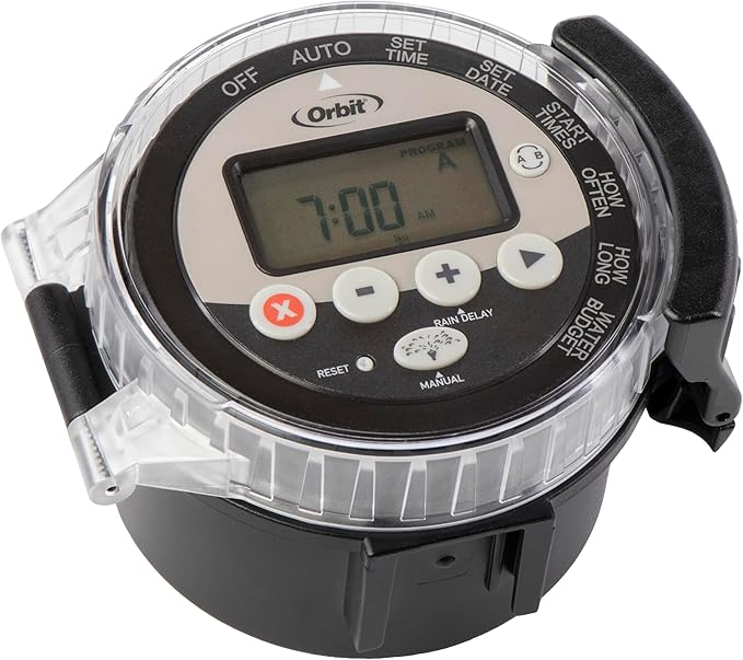 Orbit 57865 Battery-Operated Sprinkler Timer, Black