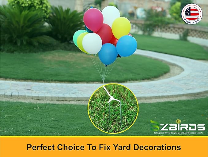 USA Made 20 Pack Landscape Staples 6 inch 11 Gauge Garden Stakes Galvanized Steel | Yard Stakes for Decorations Weed Barrier Fabric | Ground Stakes for Gardening | Fence Stakes Landscape Pins