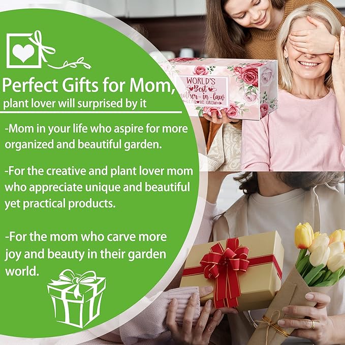 Mothers Day Mother in Law Gifts,Mother in Law Gifts from Daughter in Law - Mother in Law Gardening Gift Outdoor Horticulture Starter, Garden Tools Kit for Mother in Law Plant Lover