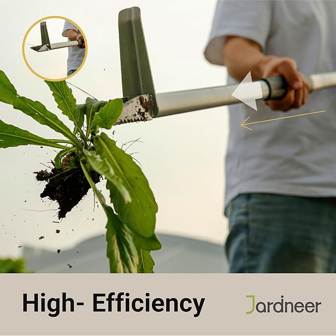Jardineer Weeder Puller Tool Stand Up, 41 inch Long Handle Weed Tool Remover, Easy-Eject Handle for Easily Weeding for Gardening