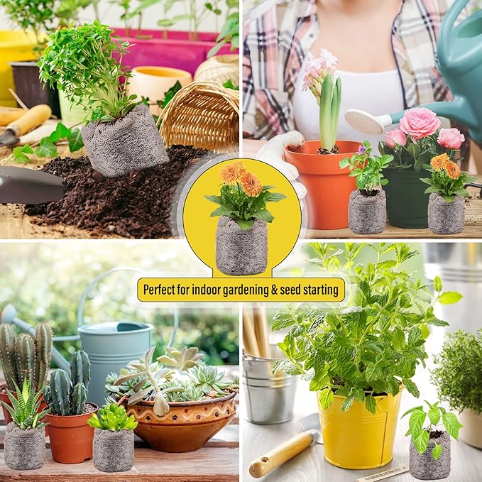 Legigo 100 Pcs 50mm Seed Starter Peat Pellets Pods for Seedlings- Compressed Seed Starting Pellets Seed Starter Pods Plugs Soil Peat Pods for Starting Seeds, Garden Planting Herb Flower Vegetables