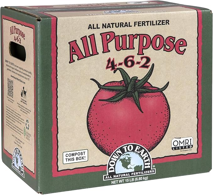 Down To Earth All Natural Fertilizers Organic Multi Purpose Mix 4-6-2, 15 lb