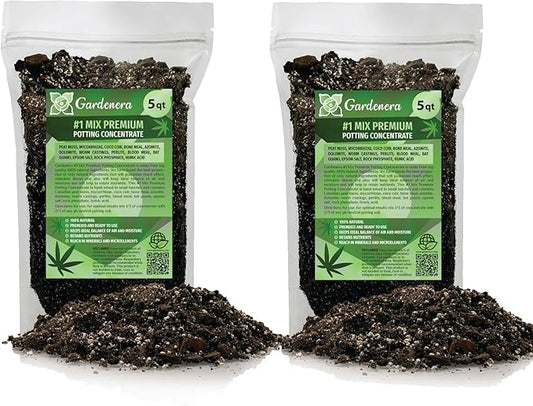 Premium Happy Plant Potting Soil Mix - Optimal Nutrient-Rich Blend for Thriving and HIGH-Yield Herbal Plants - 10 Quart