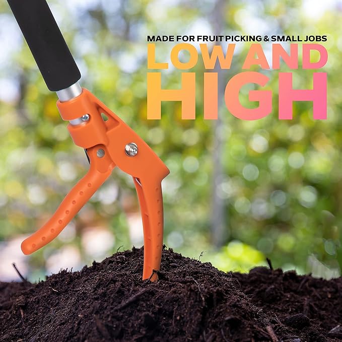 KSEIBI 143015 Long Reach Cut and Hold Bypass Pruner Max Cutting 5/16 inch (5.0 ft - 1.5 m)