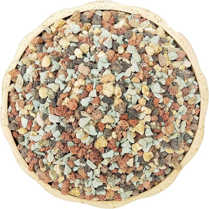 5lb Bonsai Succulent and Cactus Soil Gritty Mix Rocks Gravel for Terrarium Top Dressing Decorative Pebbles Potting Soil Amendment for Pots Indoor Plants, Fast Drainage, Neutralize Soil PH