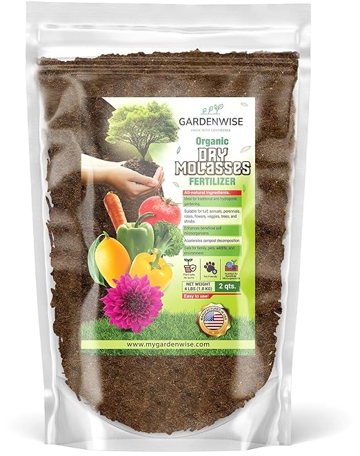 Organic Molasses for Plants - Horticultural Molasses - Ideal for Traditional & Hydroponic Gardening, for Indoor & Outdoor Plants (2 QUARTS)