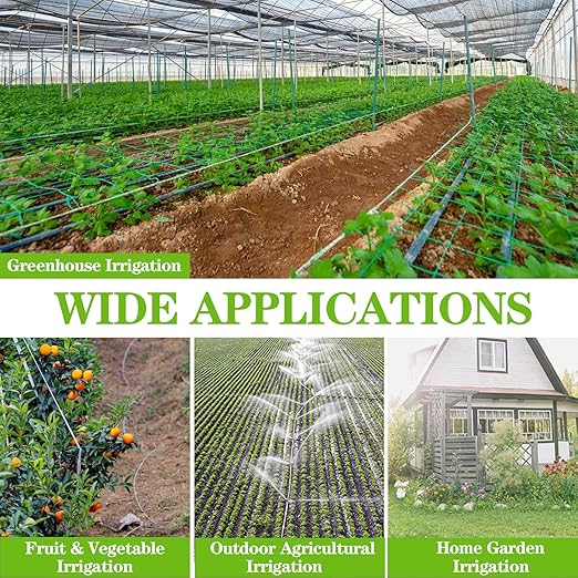 50PCS Drip Irrigation Barbed Elbow Fitting Kit for 1/2 Inch Tubing (16MM OD) .600" ID Drip Irrigation Connectors Elbow Dripline Barbed Connector Drip Irrigation Sprinkler System for Garden Lawn