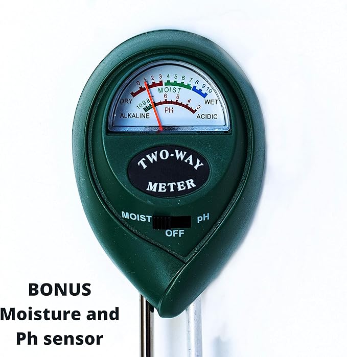 4 Large Plant Watering Globes - Plant Watering Devices - Plant Watering Bulbs - Self Watering Spikes - Self Watering Planter Insert - Hand Blown Glass - Free Moisture Meter by Cotswold Homeware