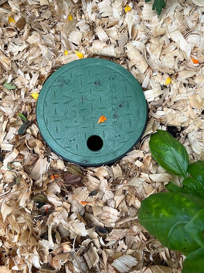 Rocky Mountain Goods 6” Round Valve Box and Cover - 9” Height Sprinkler Valve Box Base Extension with Green Cover Lid - Clean Organized Protection for Irrigation Valves - Easy Install