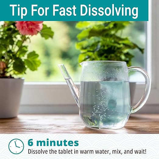 Plant Food for Houseplants - 3 Packs Blue “Bloom Boosting” Mineral Tablets; Nitrogen Rich Fertilizer; Indoor/Outdoor Plant Food for Bloom Nutrition; Garden, Tree and House Plant Fertilizer