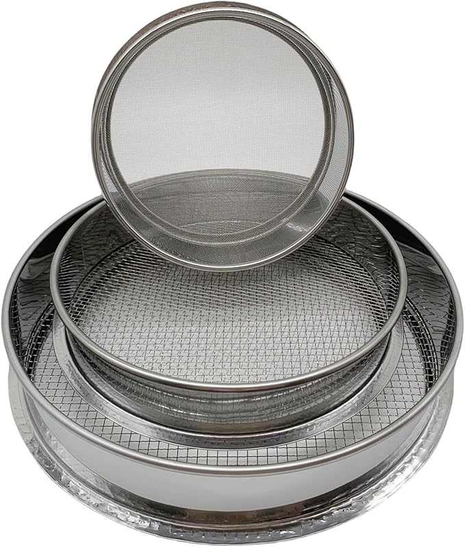 Vonoso 3 PCS Soil Sifter-Sieve for Sand Rocks Dirt Compost