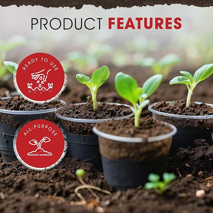 Compost and Manure Blend for Fertilizing Potting Soil Amendment in Planters, Raised Beds, and More, 40 Pound Bag, 4 Pack