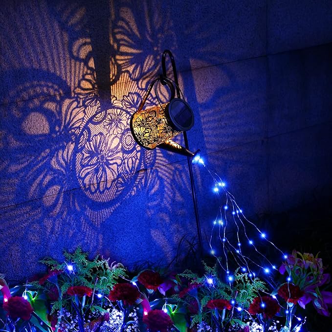 Solar Watering Can Lights Outdoor, Gardening Gifts for Mom Women Grandma Mother's Day, Waterproof Garden Decor Hanging Solar Lantern Lights, Outdoor Patio Yard Porch Decor for Birthday Christmas