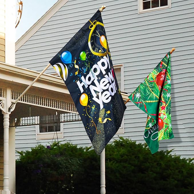 Moukeren 8 Pack 28 x 40 Inch Large Seasonal Garden Flags Decorative Holiday Flags Double Sided Polyester Festive for Outside Lawn Yard Outdoor Easter Independence Day Patriotic Decorations(Cute)