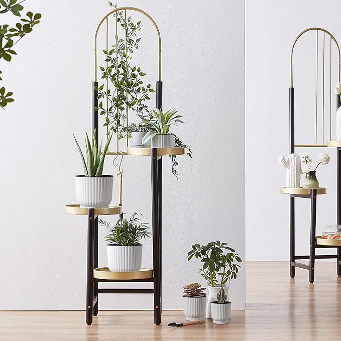 T4U 4 Inch Self Watering Pots for Indoor Plants, 6 Pack White Plastic Flower Pots for All House Plants, Flowers, African Violets