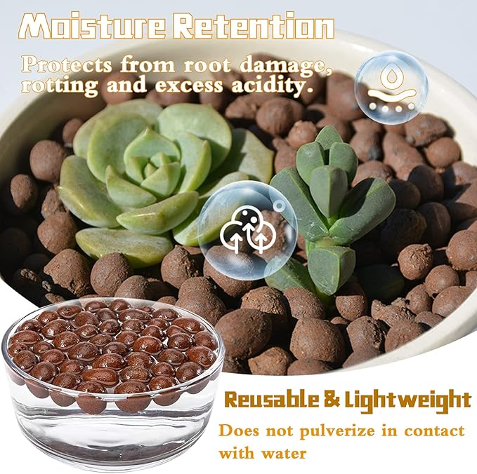 Legigo 7 LBS Organic Expanded Clay Pebbles, 4mm -16mm Light Expanded Clay Aggregate, Natural Clay Pebbles for Hydroponic & Aquaponics Growing, Orchid Potting Mix, Dutch Buckets, Drainage