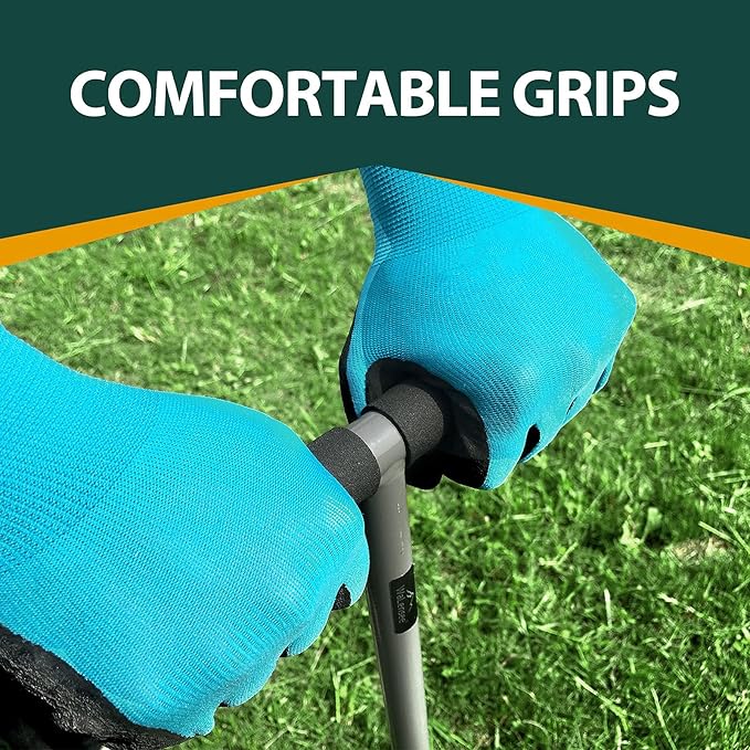 Walensee Lawn Coring Aerator, Manual Grass Dethatching Turf Plug, Core Aeration Tool Heavy Duty Aerator for Compacted Soils and Lawns to Prevent Lawn Run-Off and Soil Compaction