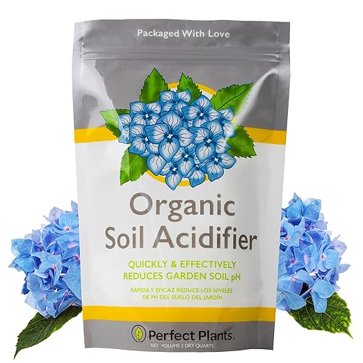 Perfect Plants Organic Soil Acidifier 2Qt | Sulfur Based Plant Food | Changes Hydrangea Flower Color (2qts.)