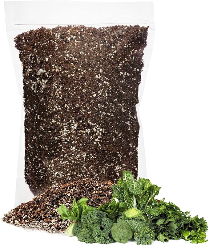 Premium Organic Potting Soil for Leafy Greens - (3 Quart Bag)