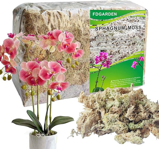 Sphagnum Moss 1.1lb Long Fiber Dried Forest Moss for Orchid Moss Potting Mix, Natural Plant Moss for Carnivorous Plants, Succulent, Reptile