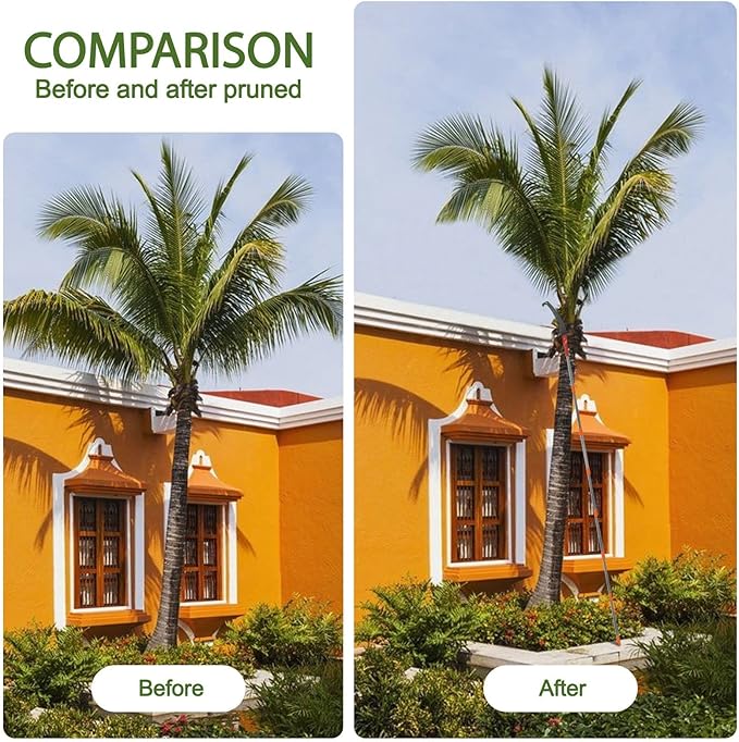 Pole Saws for Tree Trimming, Manual Pole Saws 13 Feet Extension Pole Tree Trimmer Cut Tree Branch Garden Tools Loppers Hand Pruning Saws for Sawing and Shearing