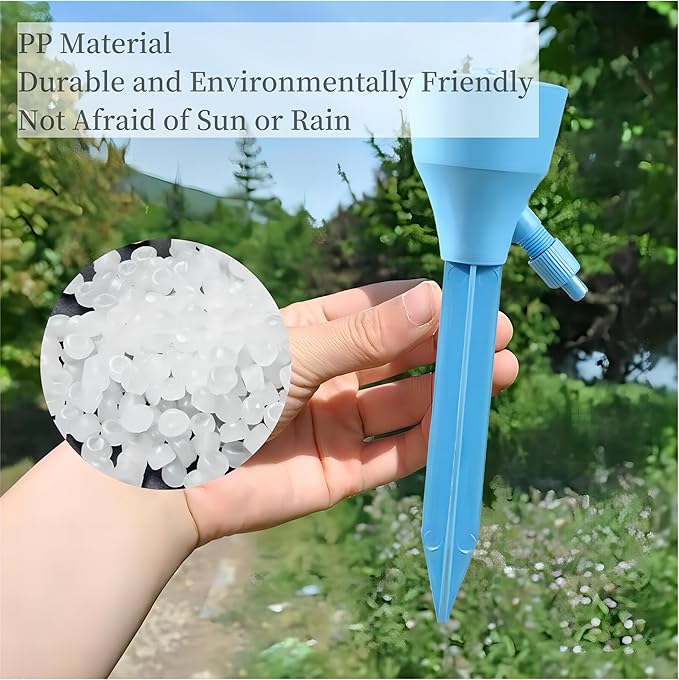 5Pcs Self Watering Planter Insert for Plant,Automatic Plant Watering Devices with Adjustable Drip Valve Switch for Garden Self Watering Spikes for Indoor Outdoor Potted Plants(Blue)