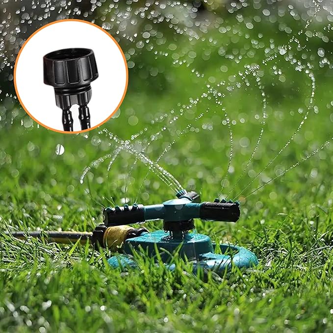 4 Set Faucet Adapter US Standard 3/4" Female Thread to 1/4" Tube Connector Convert 3/4" Garden Hose to 1/4" Tubing 1/4" Drip Irrigation Garden Hose Adapter (Splitter)