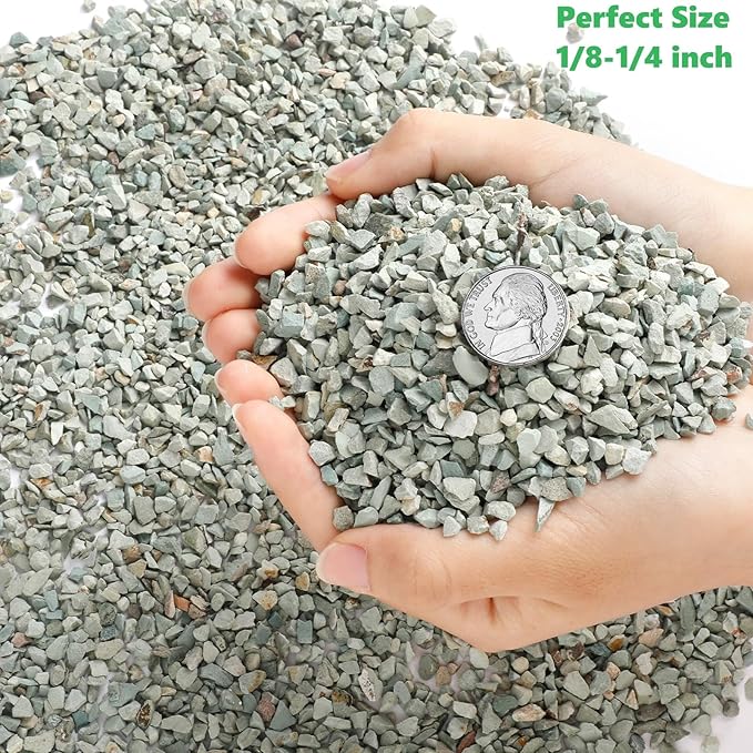 2.4lb Succulents and Cactus Green Zeolite, Décor & Additive Rocks, Natural Decorative Gravel for Bonsai, Fairy Gardening, DIY Projects, Vases Fillers, Terrarium