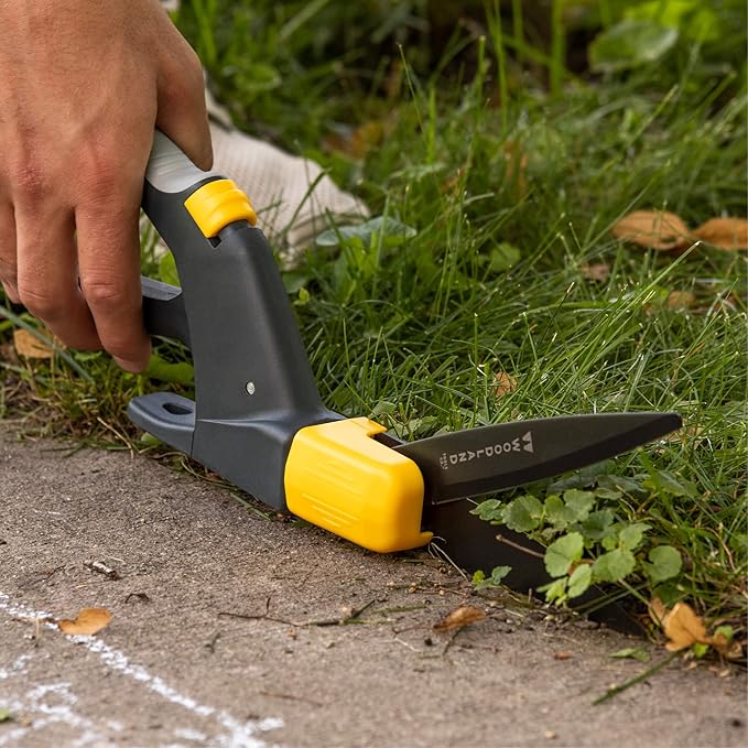 Woodland Tools Co. Heavy Duty Rotating Grass Shears – 180° Adjustable Carbon Steel Blades, Ergonomic Comfort Grip, Ideal for Precise Lawn Trimming