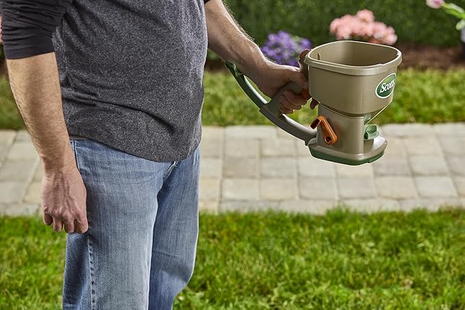 Scotts Whirl Hand-Powered Spreader for Seed, Fertilizer, Salt, Ice Melt, Handheld Spreader Holds up to 1,500 sq. ft. Product