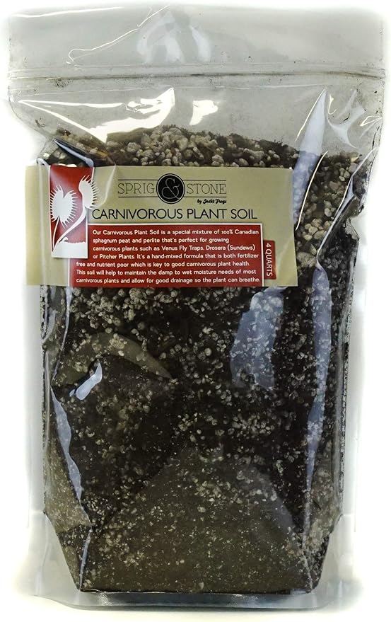 Josh's Frogs Sprig & Stone Carnivorous Plant Soil - Venus Fly Traps/Pitchers/Sundews (4 Quart)