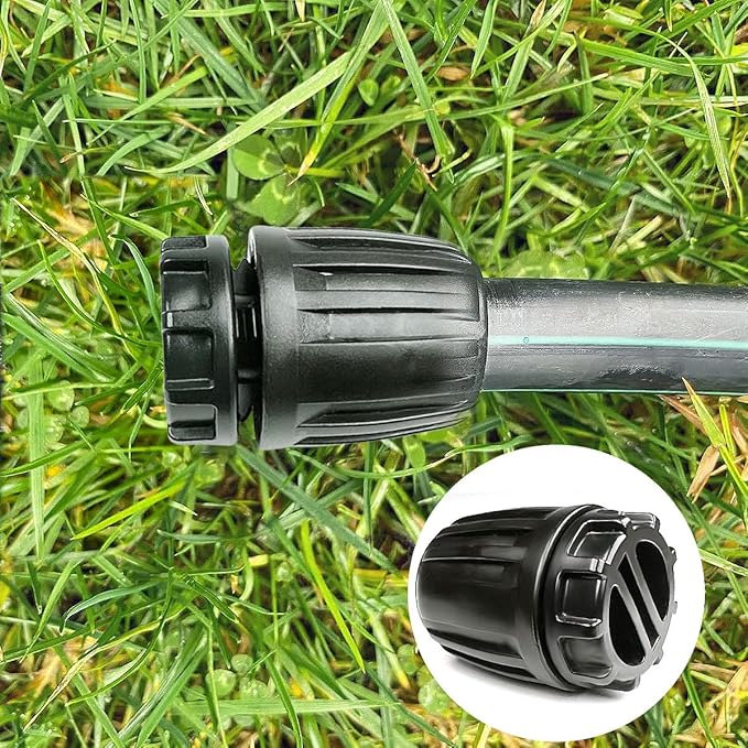 1/2 Inch Drip Irrigation Fittings End Caps, 10 Pack End Plugs for (1/2" ID x 0.6-0.63" OD)16mm DripTubing Connectors, Barbed Locked End Cap Connectors for Garden Watering System Drip Line