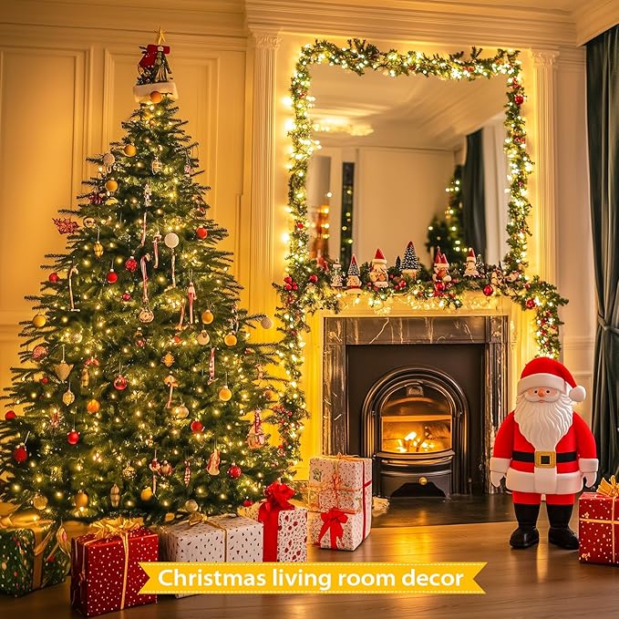 JMEXSUSS 250 LED Warm White Christmas Lights Outdoor Waterproof - 91.5ft Twinkle String Lights Indoor Plug in with 8 Modes for Bedroom Wedding Party Tree Garden Patio Decorations