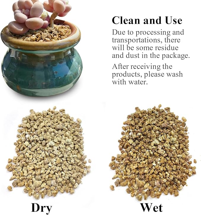 2 lbs Maifanitum Stones for Succulent,1/4 Inch Decorative Rocks for Indoor Plants, Bonsai, Soil Cover. Small Stone of Lightweight for Promote Soil Root Growth, Water Drainage and Plant Growth