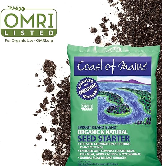 Coast of Maine, 8qt (Pack of 2) Sprout Island Blend, Organic & Natural Seed Starter for Seed Germination & Root Plant Cuttings