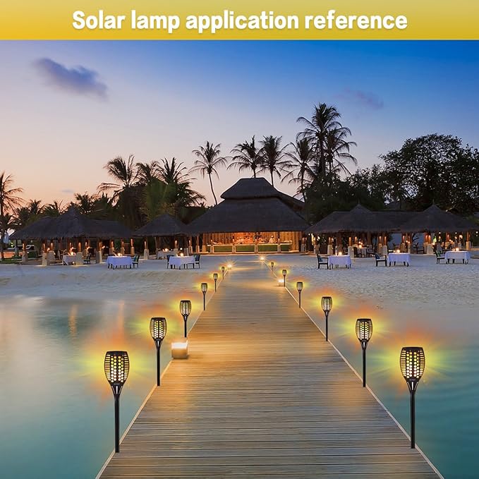 Aityvert Upgraded Solar Torch Lights 43 inches Flickering Dancing Flames Outdoor Waterproof Landscape Lighting Dusk to Dawn Auto On/Off Solar Lights for Yard Garden Patio Pool 1-Pack