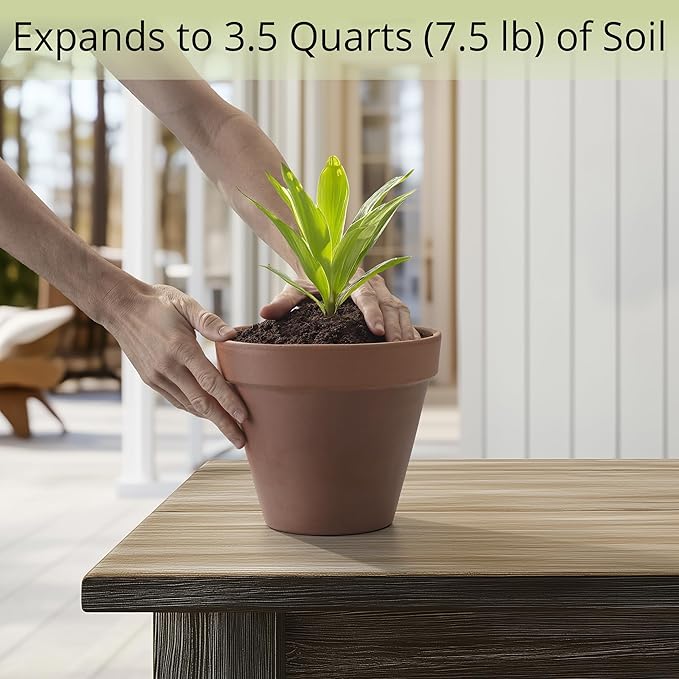 Bonsai Soil Discs for General Indoor Planting - Expands to 3.5 Quart (7.5 lb) | Premium Coconut Coir Well-Draining Expanding Soil Mix for Healthy Plants