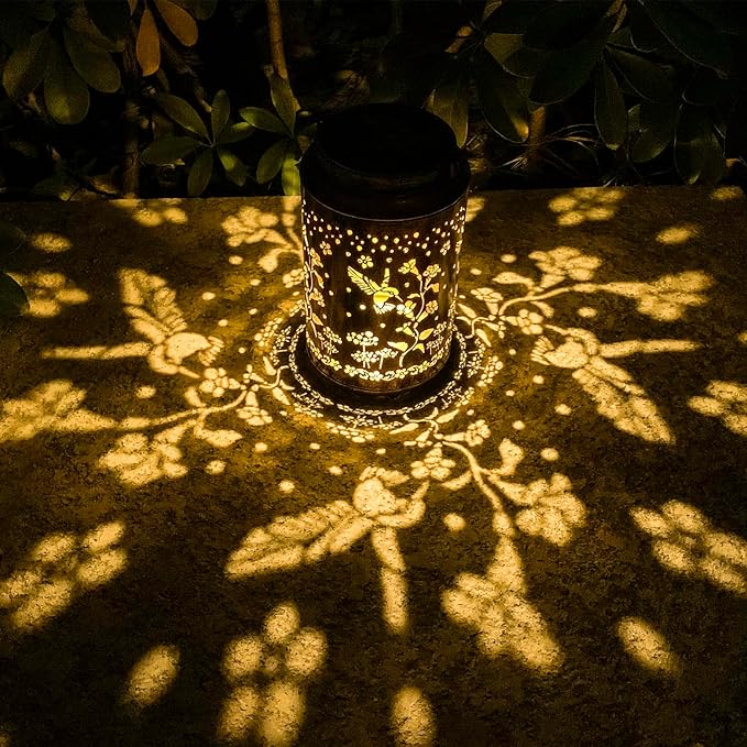 Lawn Ornaments Hummingbird Solar Lights Outdoor Decorative for Outside,Garden Decorations Birthday Retirement Gift for Women