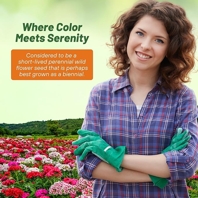 Outsidepride Sweet William Dianthus Seeds - 1 Lb. Perennial, Winter Hardy Wildflower Seeds w/Fragrant & Vibrant Blooms, Ideal for Pollinator Gardens, Cut Flowers & Colorful Landscaping