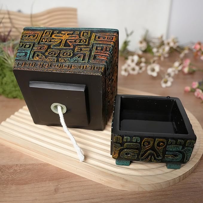 Mystic Butterfly Self Watering Pots for Indoor Plants, Resin 6 Inch Plant Pot, Boho Flower Pots with Drainage Unique Planters for Outdoor Plants with Hidden Safe Pen Holder for Desk Home Decor