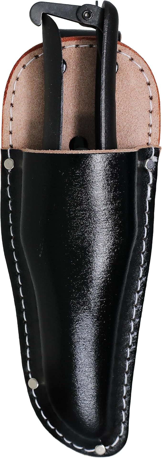 KAKURI Japanese Pruning Shears for Gardening Heavy Duty 8", Made in JAPAN, Professional Garden Bypass Pruners with Leather Sheath, Hand Forged Japanese Carbon Steel, Black