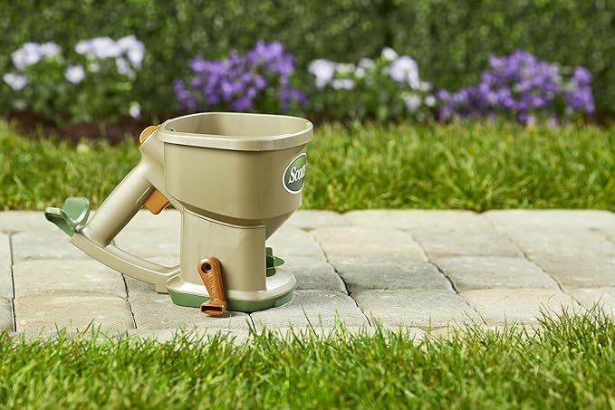 Scotts Whirl Hand-Powered Spreader for Seed, Fertilizer, Salt, Ice Melt, Handheld Spreader Holds up to 1,500 sq. ft. Product