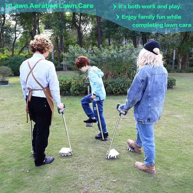 Lawn Aerator，Aerator Lawn Tool Garden Tools, Gardening Hand Tools, Aerator Shoes Pair with 26 Soil Spikes for Lawn Care Outdoor Sports Yard Tools
