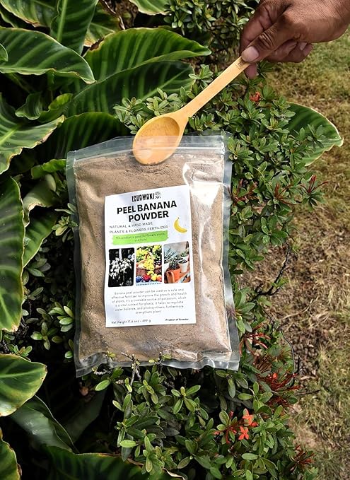 2 Pack Natural Banana Peel Powder Fertilizer, Nutrient-Rich Potassium Fertilizer, Slow Release Fertilizer for Thriving Gardens and Indoor Plant Fertilizer, 100% Pure and Concentrated