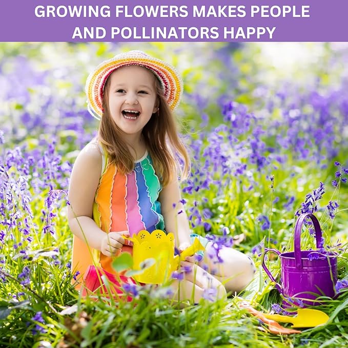 Flower Garden Kit with Grow Rings, Greenhouse Germination Domes, Seeds, Markers, Instructions – Gardening Gift for Mom, Teachers, Women, and Men – Made in USA