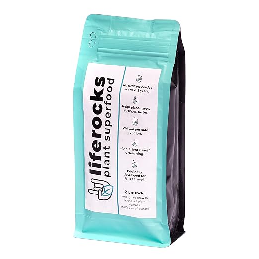 Liferocks Plant food for house and outdoor plants - used potting mix or a standalone soil – works as effective plans fertilizer herb garden