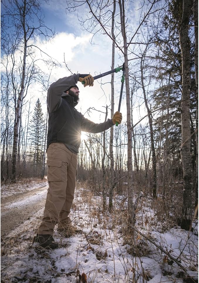 Hooyman Forged Loppers and Ratchet Pruner with Heavy Duty Steel Construction, Ergonomic No-Slip H-Grip Handles, and Blade Lock for Gardening, Land Management, Yard Work, Trimming, Pruning, and Outdoor