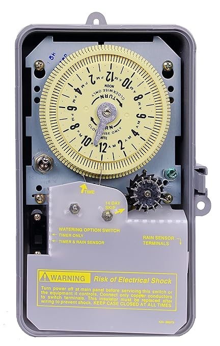 Intermatic R8816P101C Sprinkler & Irrigation Timer, 240V 3Hp DPST - Customizable Water Conservation with 14-Day Skipper - Rain-Ready, Smart Watering Control for Efficient Irrigation